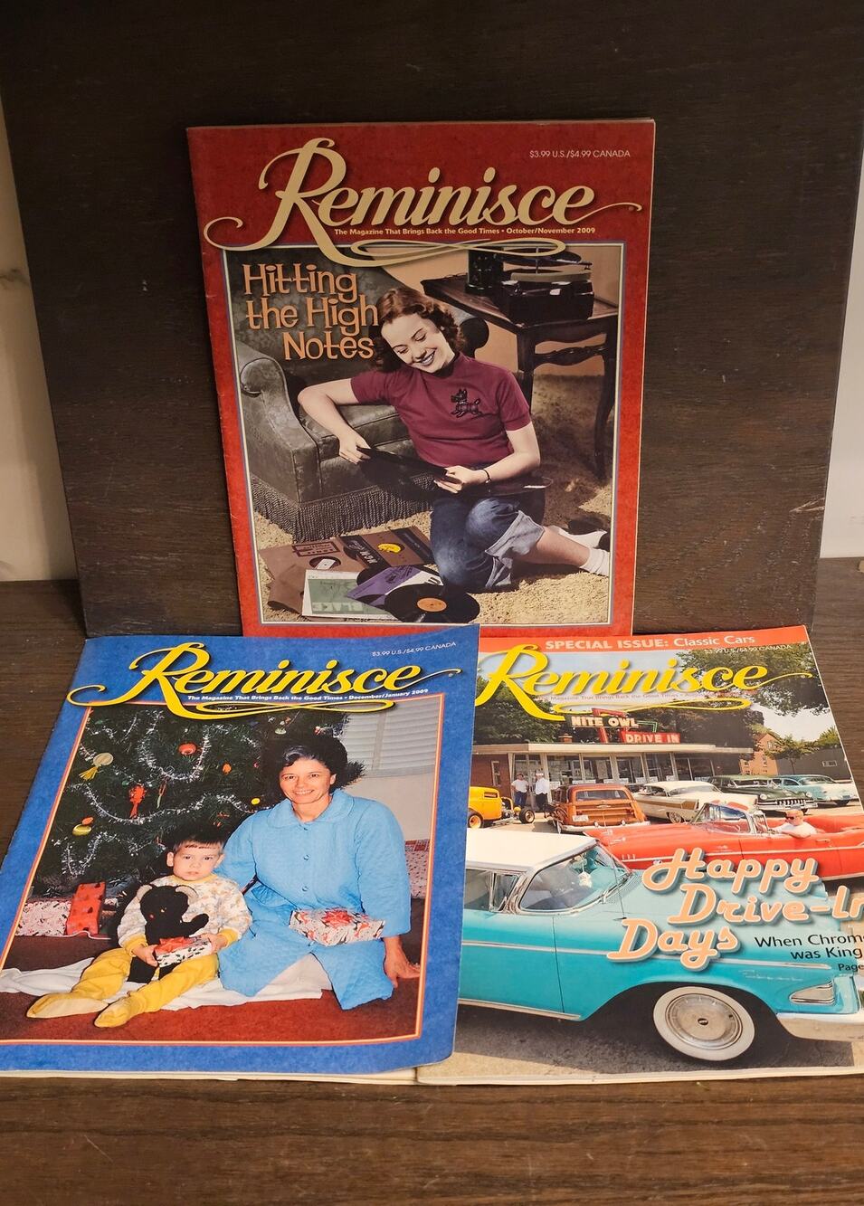 VTG REMINISCE Magazine Lot 3 December/January 2009 Aug/Sept 2009 Oct/Nov 2009